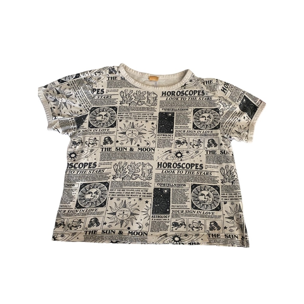 Viben size, small horoscope, zodiac, newspaper, print, astrology, top, white